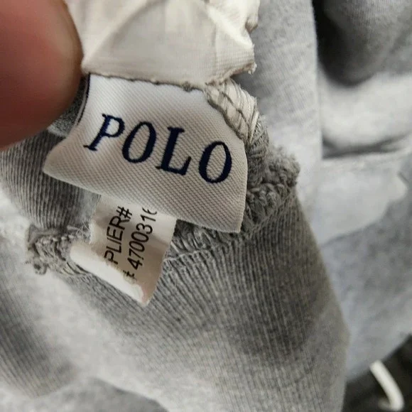 Polo Ralph Lauren Performance Track Jacket Mens 3XLT Grey Full Zip‎ Cotton READ - Picture 10 of 12
